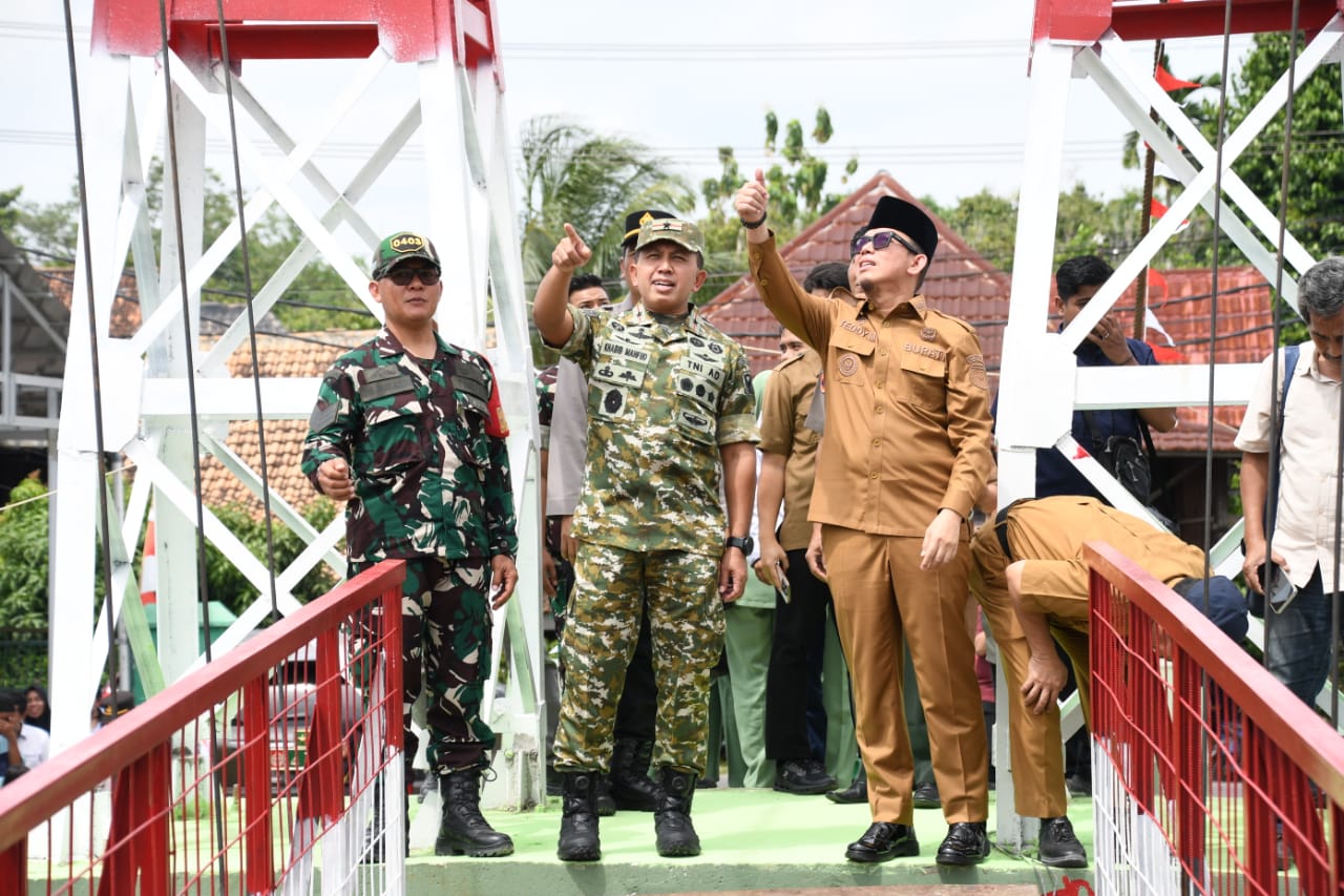 Danrem 044/Gapo Ikuti Launching 200 Jembatan Garuda, Permudah Akses Warga dan Pelajar