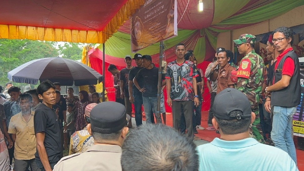 Polri dan TNI Bubarkan Acara Keramaian Putar Musik Remix di Desa Segayam Ogan Ilir
