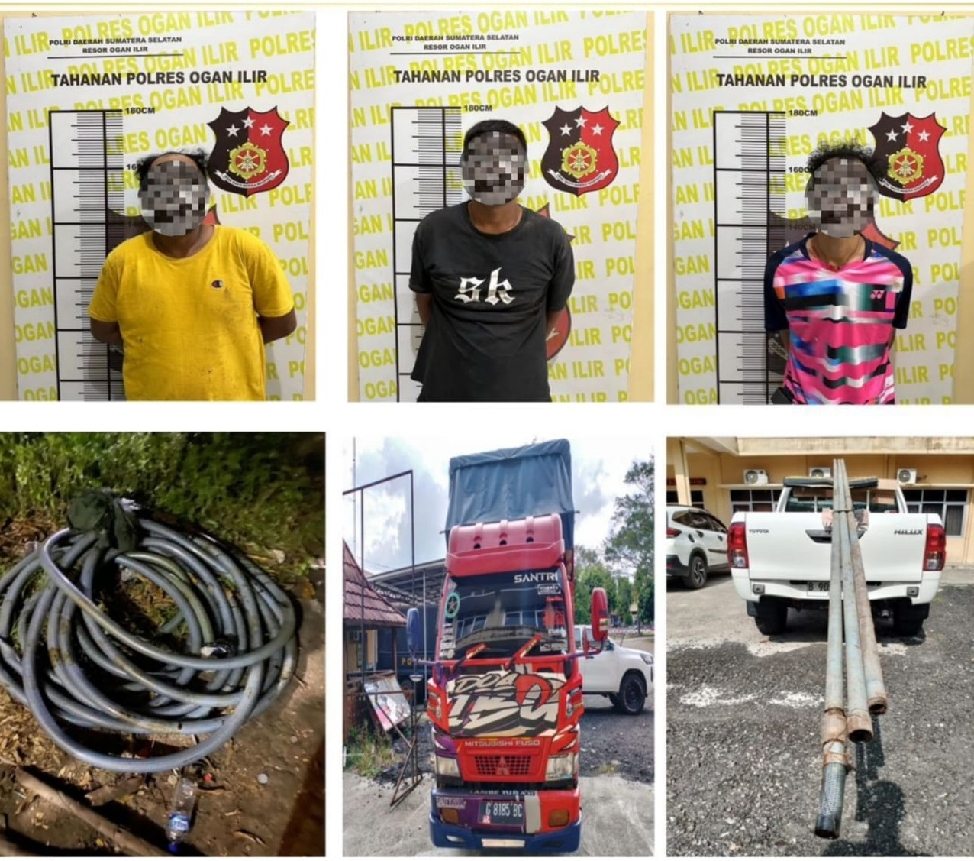 Curi Minyak Mentah, Rusak Pipa Pertamina, Satreskrim Polres Ogan Ilir Ungkap Pelakunya