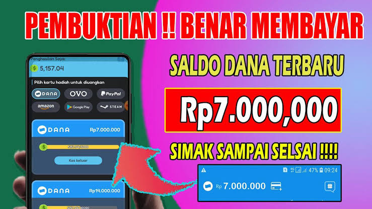 Terbaru, Aplikasi Penghasil Saldo DANA Gratis Rp7.000.000, Ambil Sekarang Juga