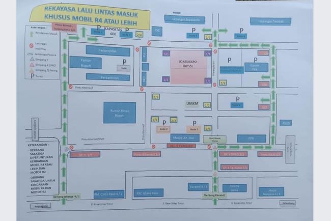 Rekayasa Lalulintas Saat Pesta Rakyat HUT Ogan Ilir Bersama Rhoma Irama di Tanjung Senai Khusus R2 dan R4  