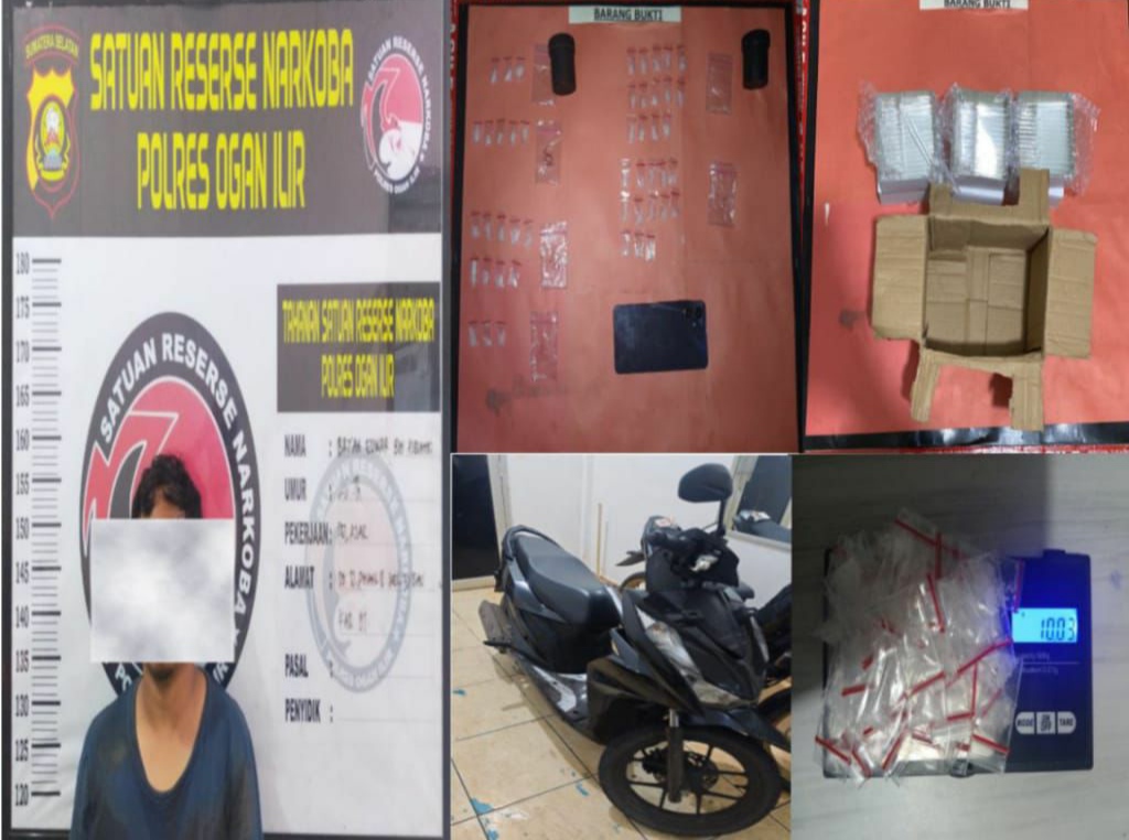 Pengedar Sabu di Pemulutan Ditangkap Satresnarkoba Polres Ogan Ilir