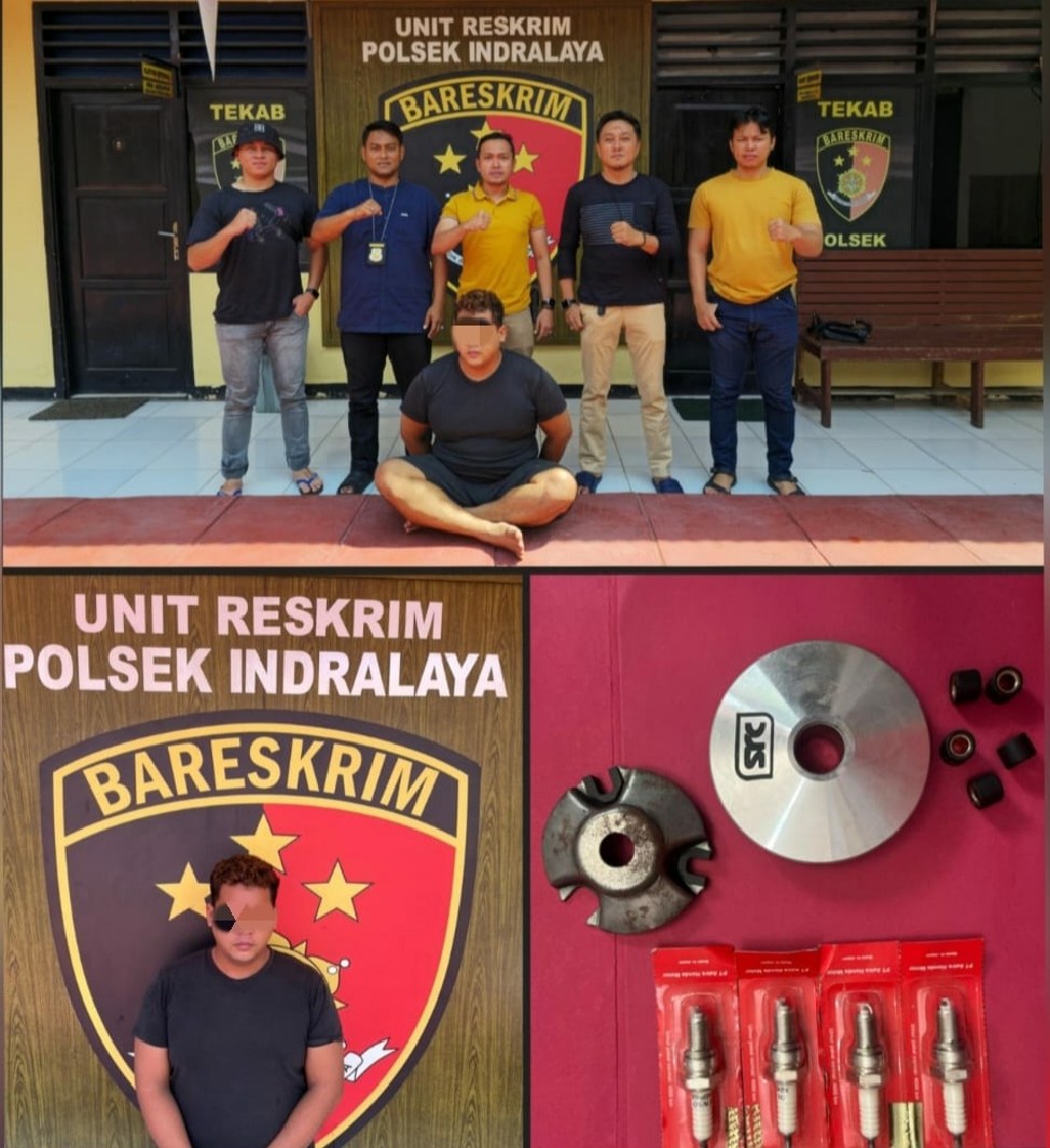 Pelaku  Penggelapan Sparepart Bengkel  Di Bekuk Polsek  Indralaya