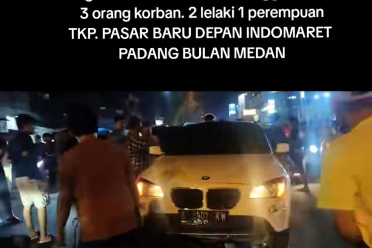 BMW vs Fortuner Balapan di Medan, Penumpang Ojol Tewas Tertabrak