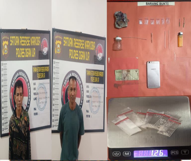 Polsek Pemulutan dan Polres Ogan Ilir Bekuk Dua Pengedar Sabu Di Tengah Malam