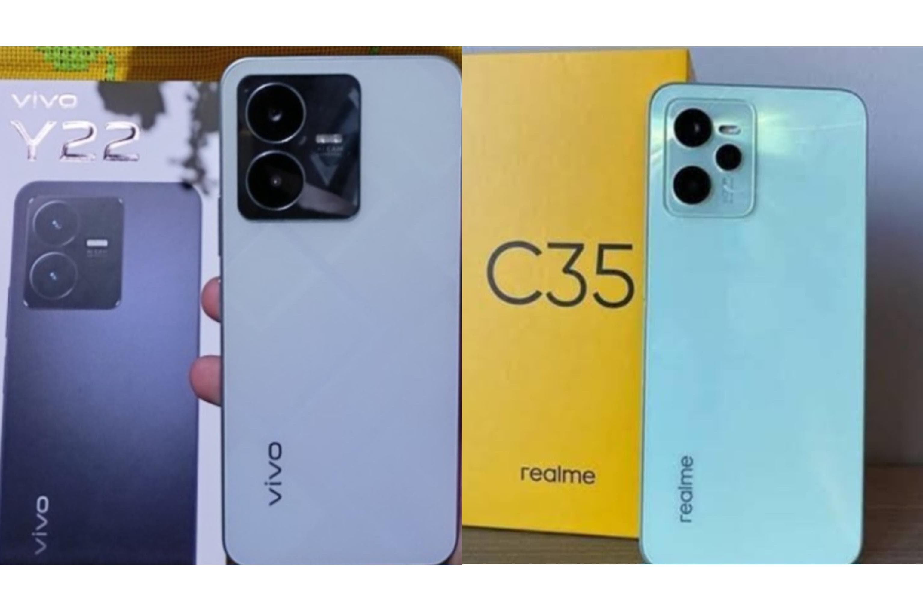 Perbandingkan Vivo Y22 dan Realme C35, HP Entry Level Harga Beda Tipis Pilih Mana?
