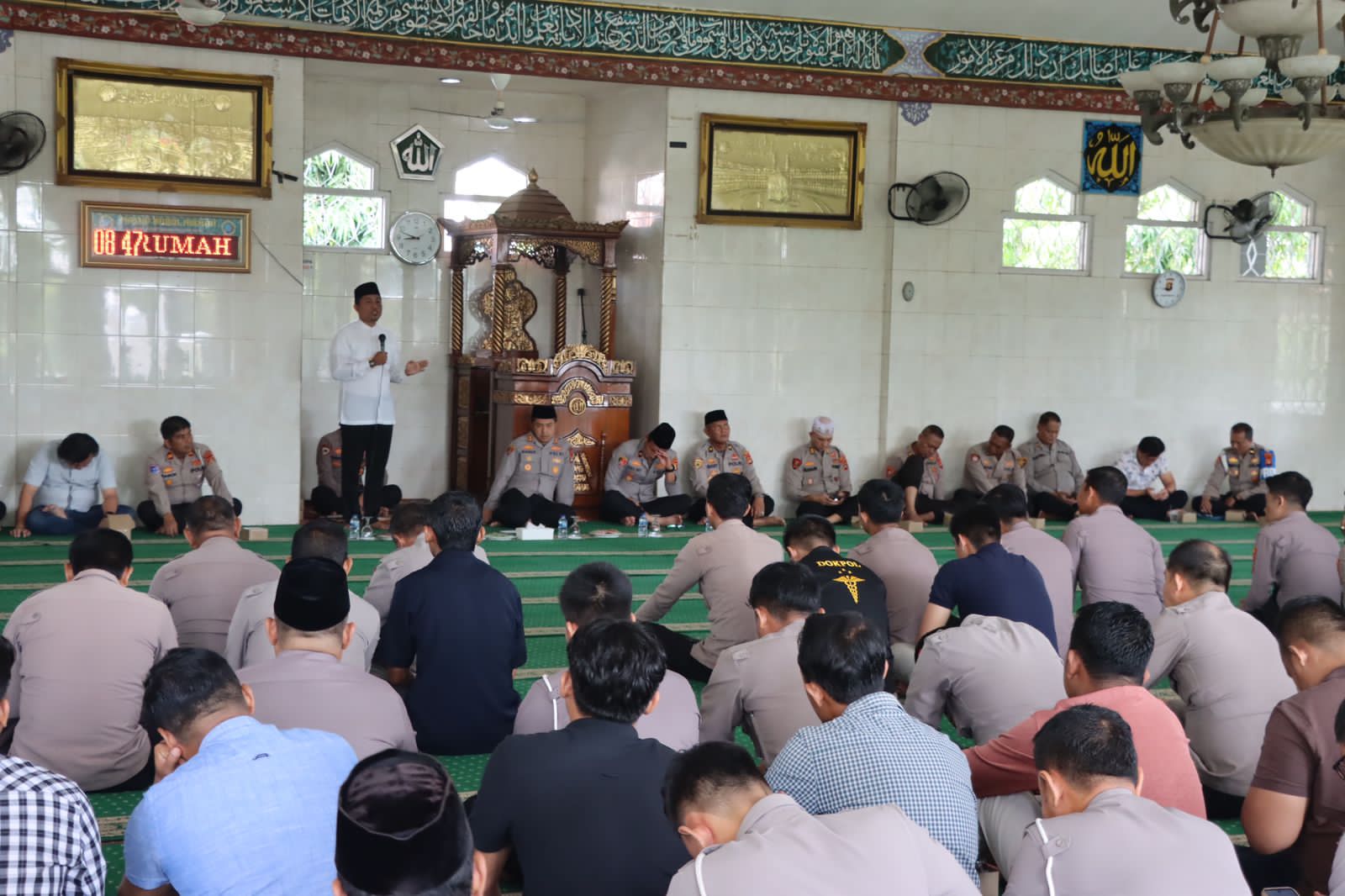 Peduli Korban  Bencana Alam di Sumatra, Polres Ogan Ilir Gelar Binrohtal dan Doa Bersama