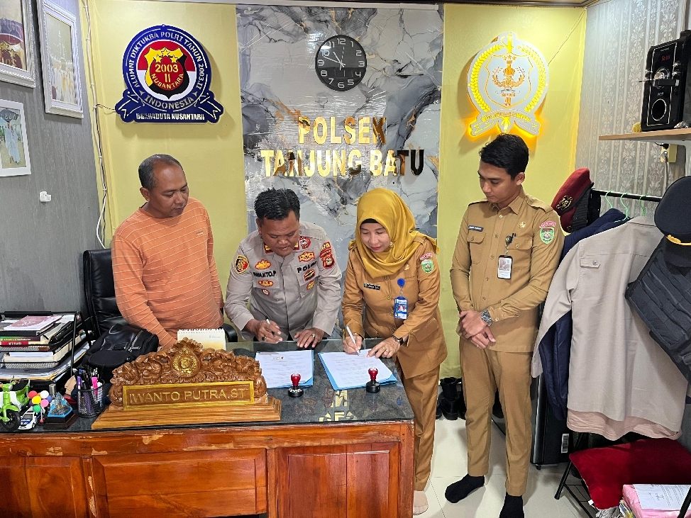 Polsek Tanjung Batu MoU SMKN 1 Tanjung  Batu Ogan Ilir,  Ini Kerjasamanya !