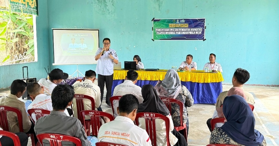 Dinkominfo Muba Gelar Sosialisasi PPID Desa di Sungai Medak