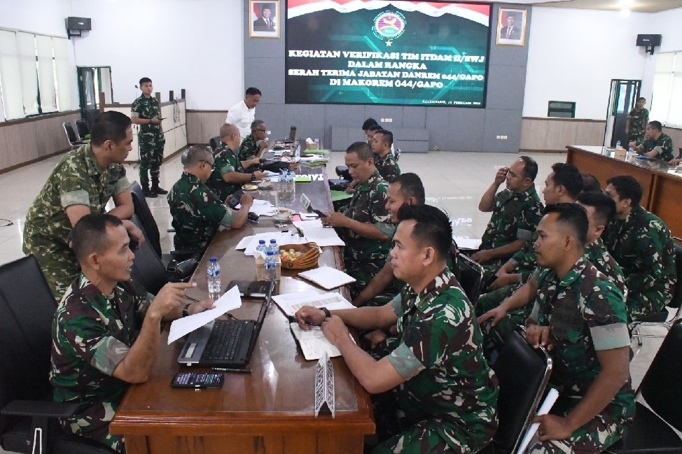 Danrem 044/Gapo Bakal Diganti, Korem 044/Gapo Jalani Verifikasi oleh Itdam II/Swj