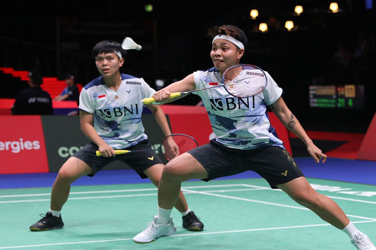 Debut Manis Apriyani Rahayu/Siti Fadia di Laga Perdana BWF World Tour Finals 2023