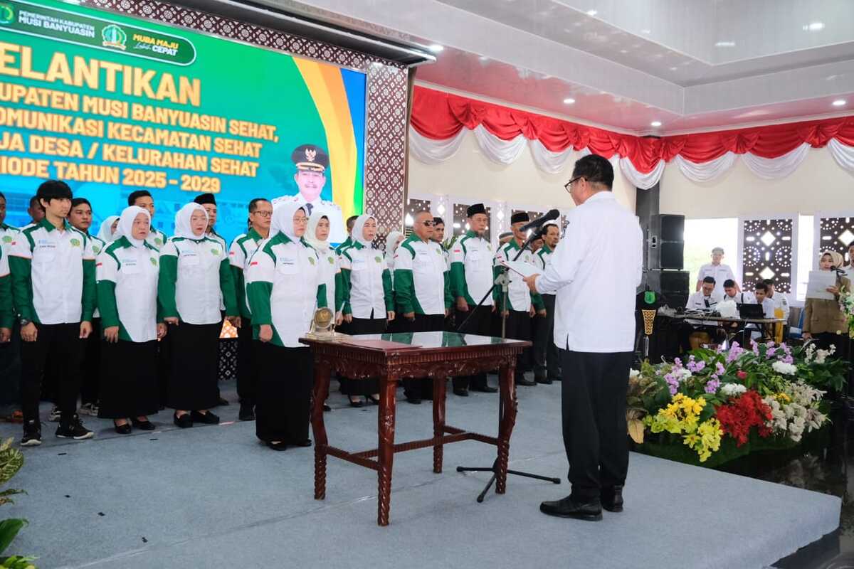 Bupati Muba Lantik Pengurus Forum Kabupaten Sehat, ini Pesannya