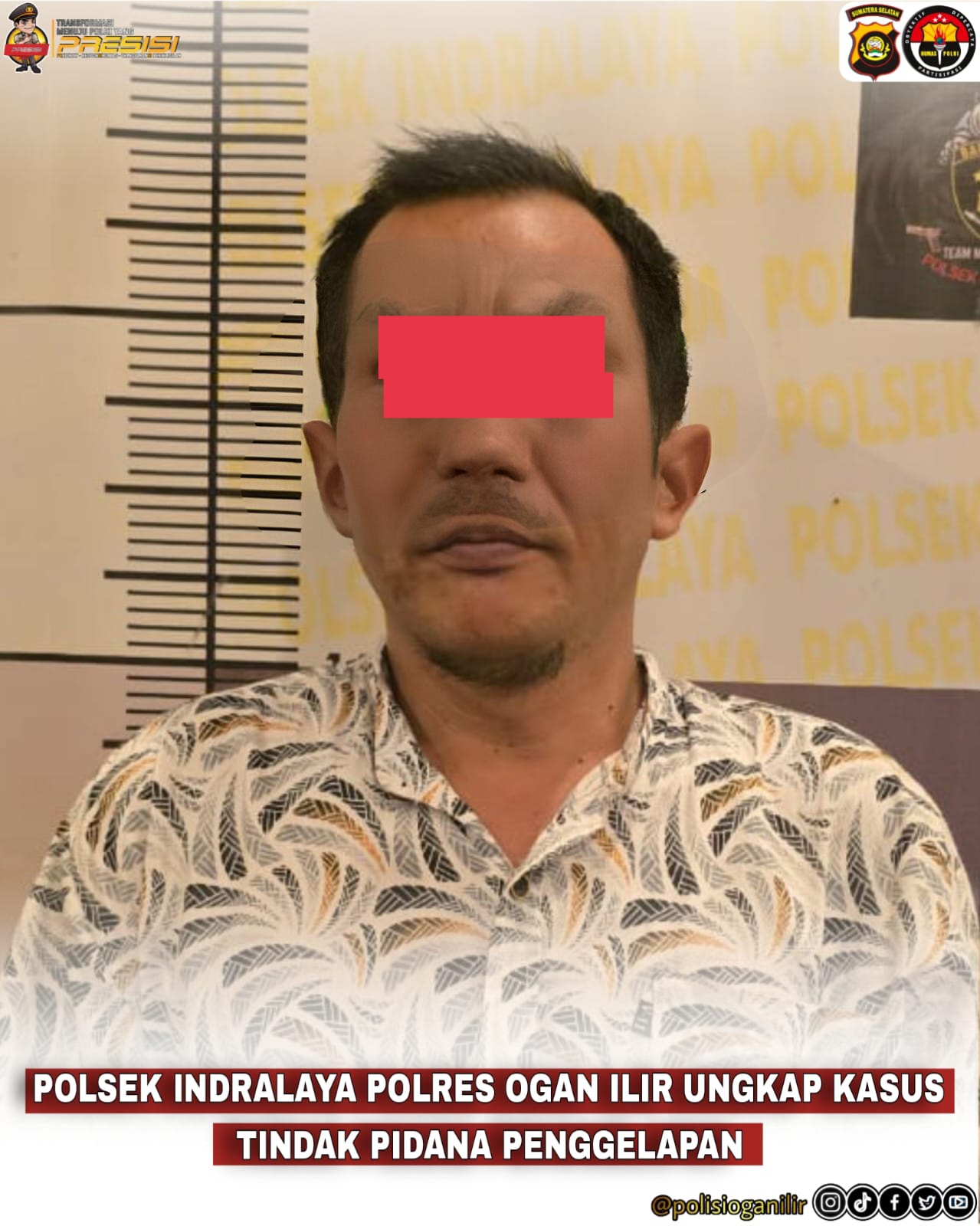 Pinjam Motor Beli Suku Cadang, Tak Kunjung Kembali, Pelaku Di Bekuk Polsek Indralaya
