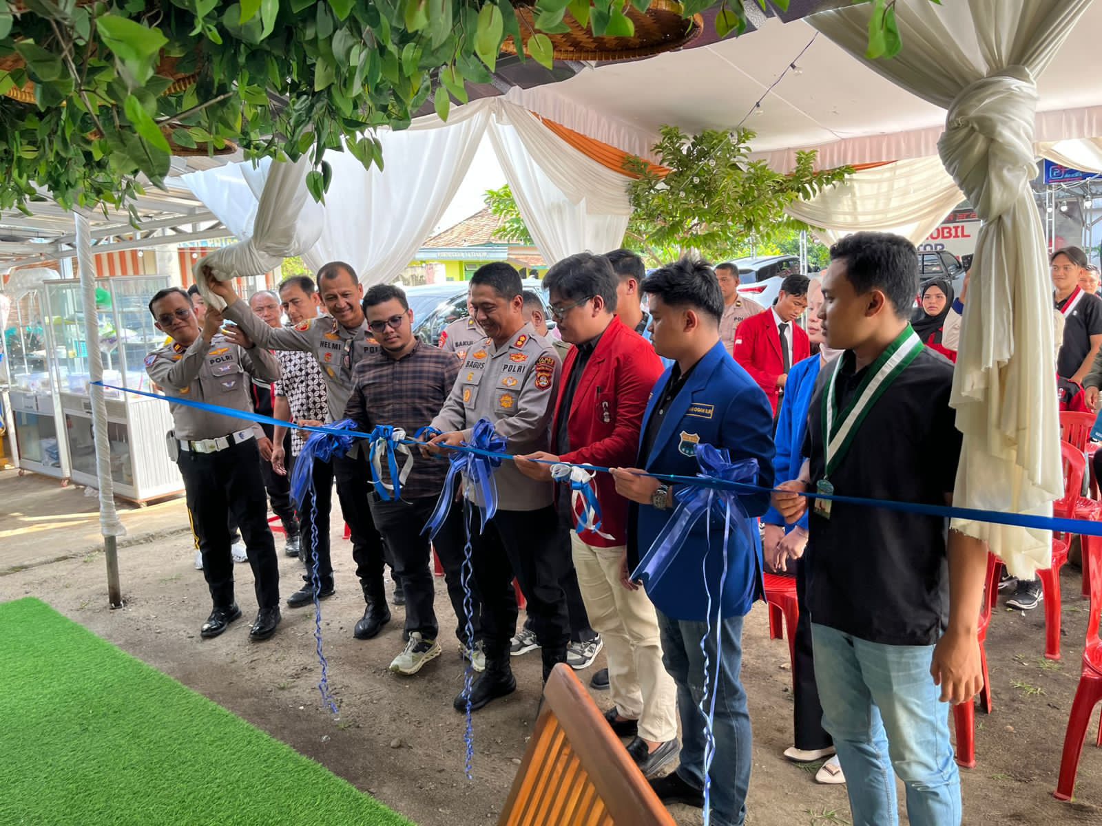 Resmikan Kedai BBK, Kapolres Ogan Ilir Ngopi Bareng Mahasiswa Perkuat Sinergi