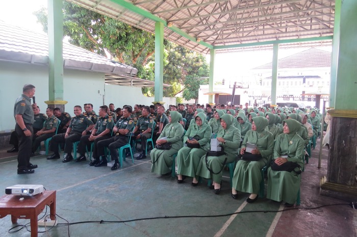 Keluarga Besar Kodim 0402 OKI Ikuti Penyuluhan Binrohis