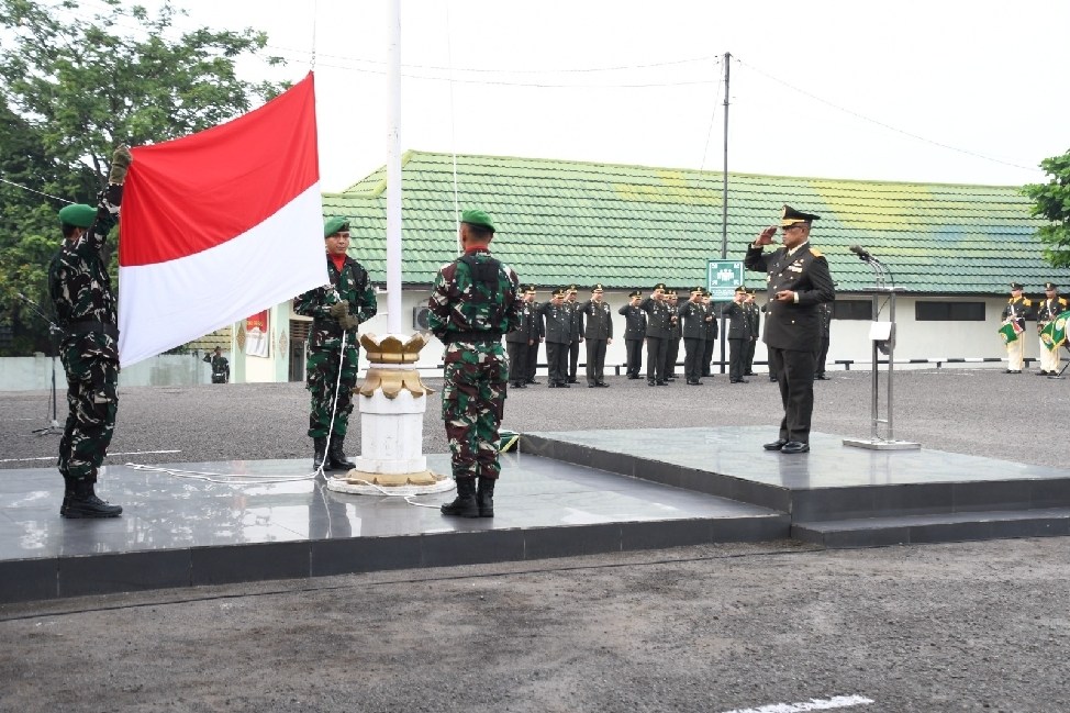 Korem 044/Gapo Gelar Upacara Peringatan Hari Lahir Pancasila