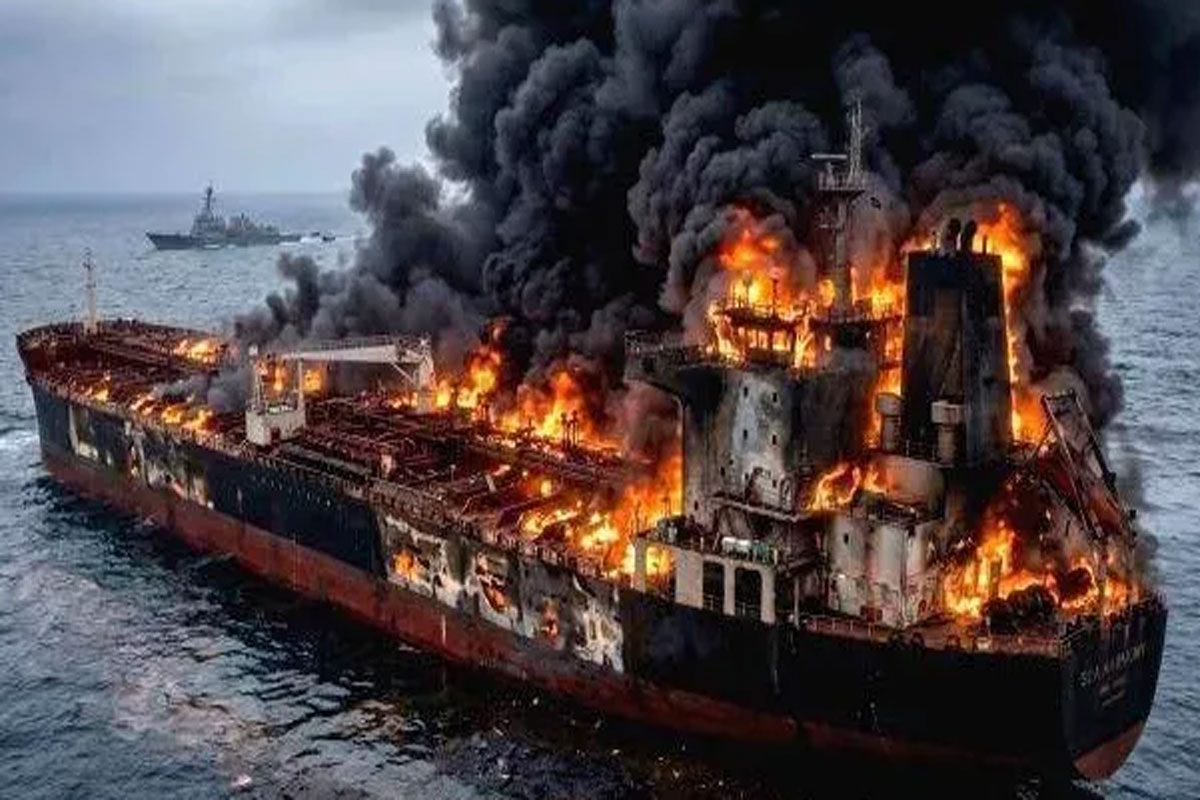 Diserang IRGC, Kapal Tanker Raksasa Kuwait Terbakar di Pelabuhan Dubai 