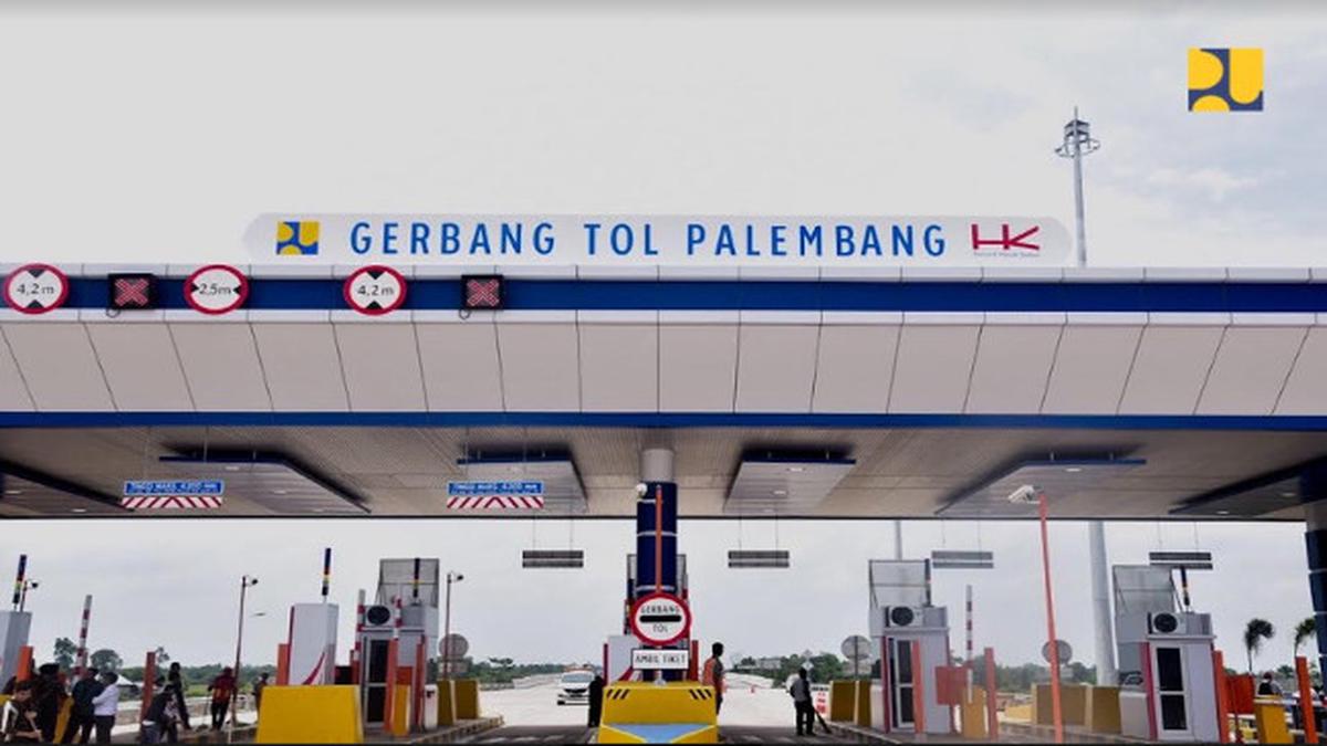 Gerbang Tol Palembang. Pusat Hub Jalan Tol Lintas Timur dan Lintas Tengah Sumatera
