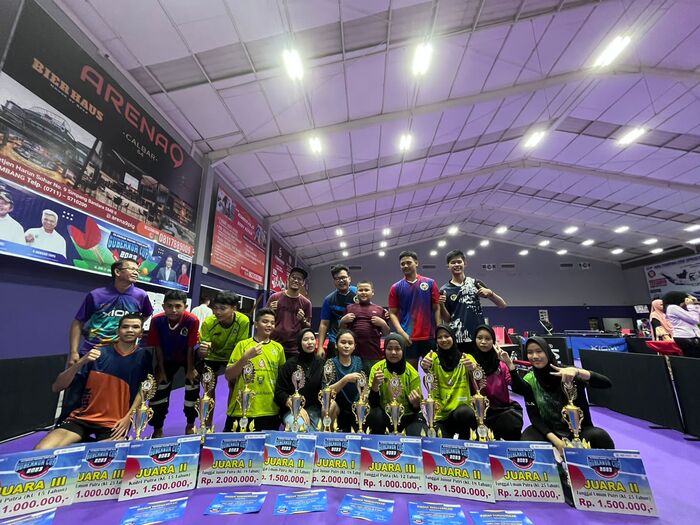 Lahat Juara Umum Tenis Meja Gubernur Sumsel Cup