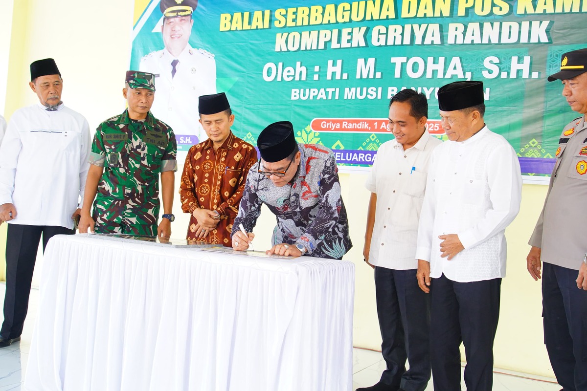 Resmikan Balai Serbaguna di Griya Randik, ini  Pesan Bupati Muba