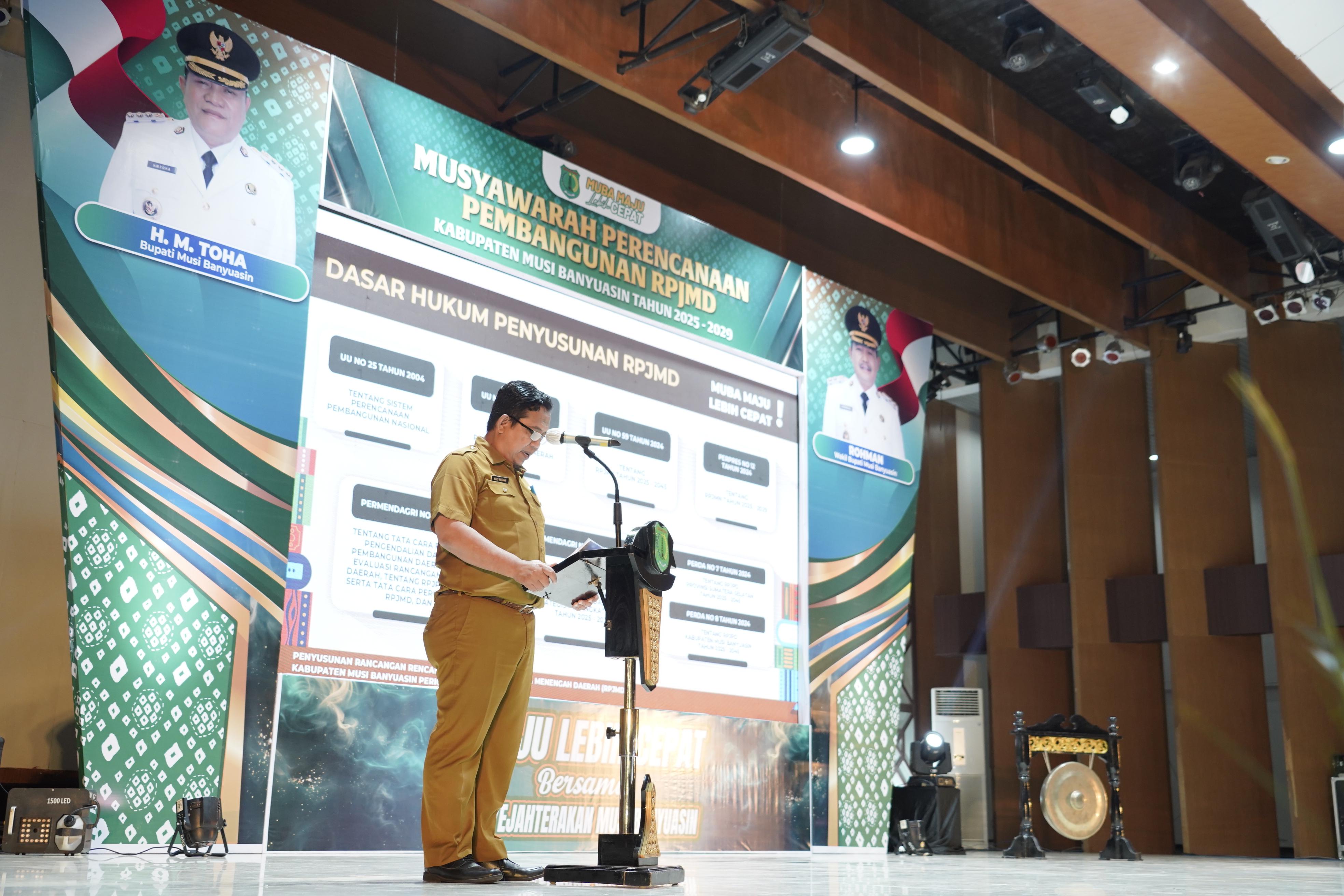 Bupati Muba H M Toha Buka Musrenbang RPJMD 2025–2029