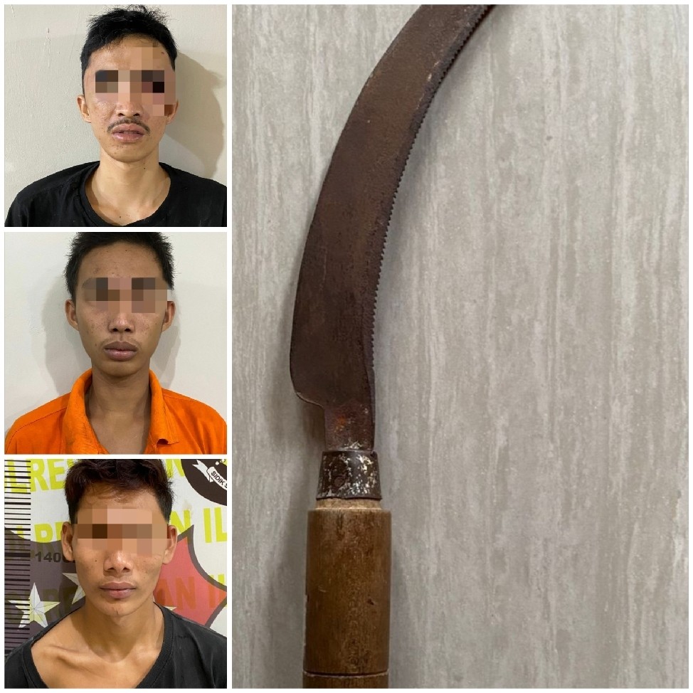 Tiga Begal Bercelurit di Bekuk Satreskrim Polres Ogan Ilir