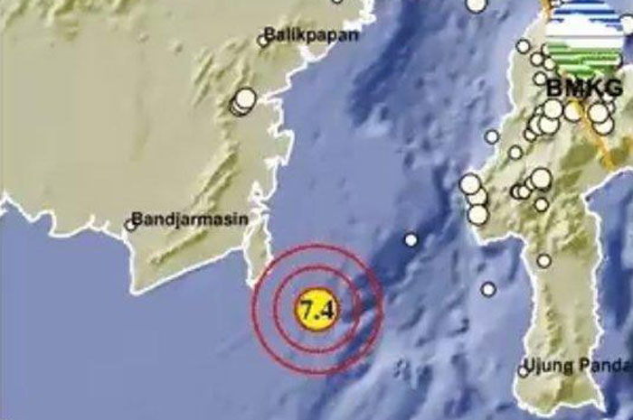 Gempa Landa Tanahtumbu Kalsel, Kekuatan Mencapai 7,4 Magnitudo