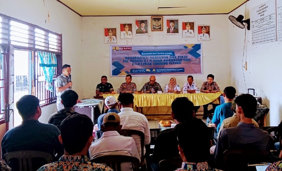 Bahas Rehabilitasi Bangunan dan Pintu Air Irigasi di Desa Pelabuhan Dalam Ogan ilir