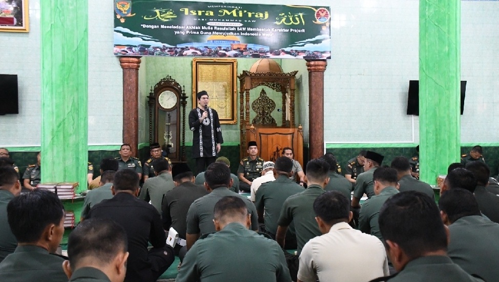 Isra Mi’raj 1447 H, Korem 044/Gapo Perkuat Karakter Prajurit Berakhlak Mulia