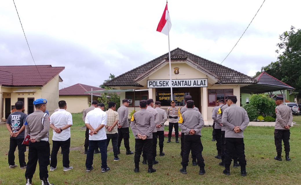 Ikuti Zoom Meeting  dan  Lakukan Anev, Polsek  Rantau Alai Pertajam Deteksi Dini