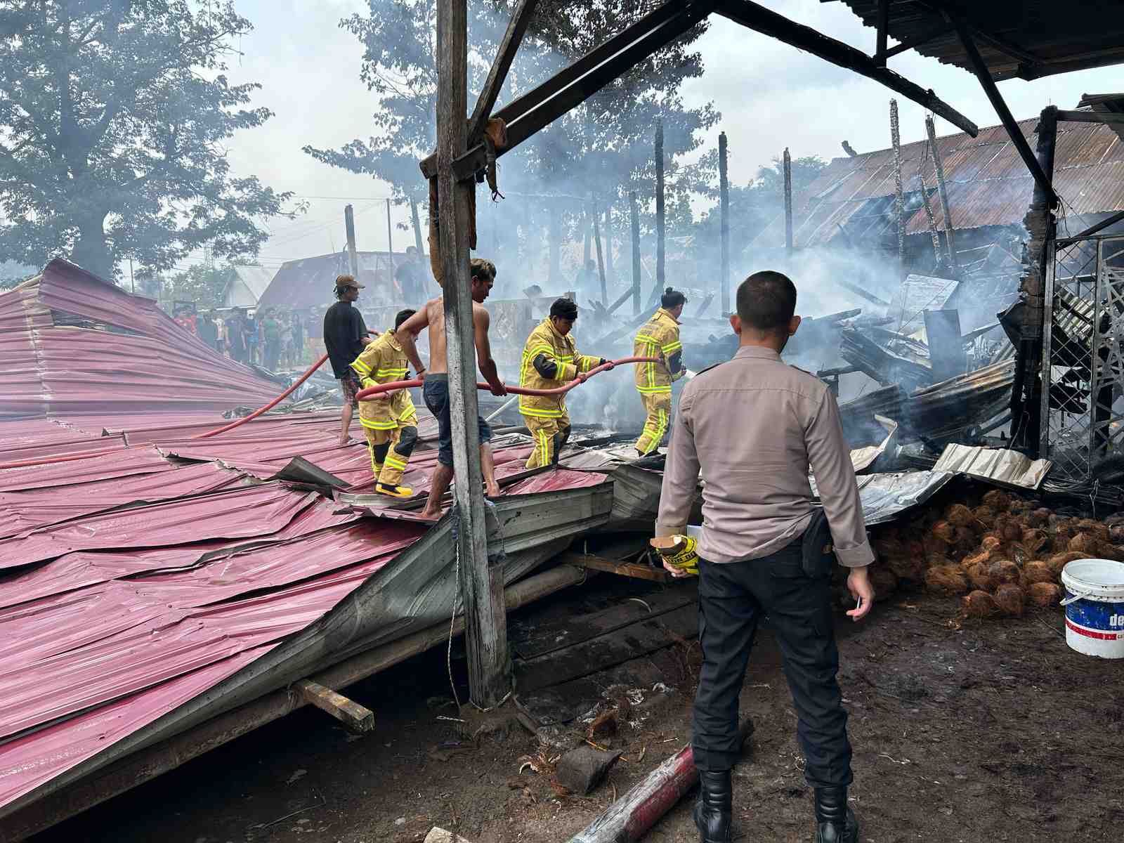Rumah Ditinggal Keluar Kota  Ludes Terbakar, Terjadi di Desa Pipa Putih Pemulutan