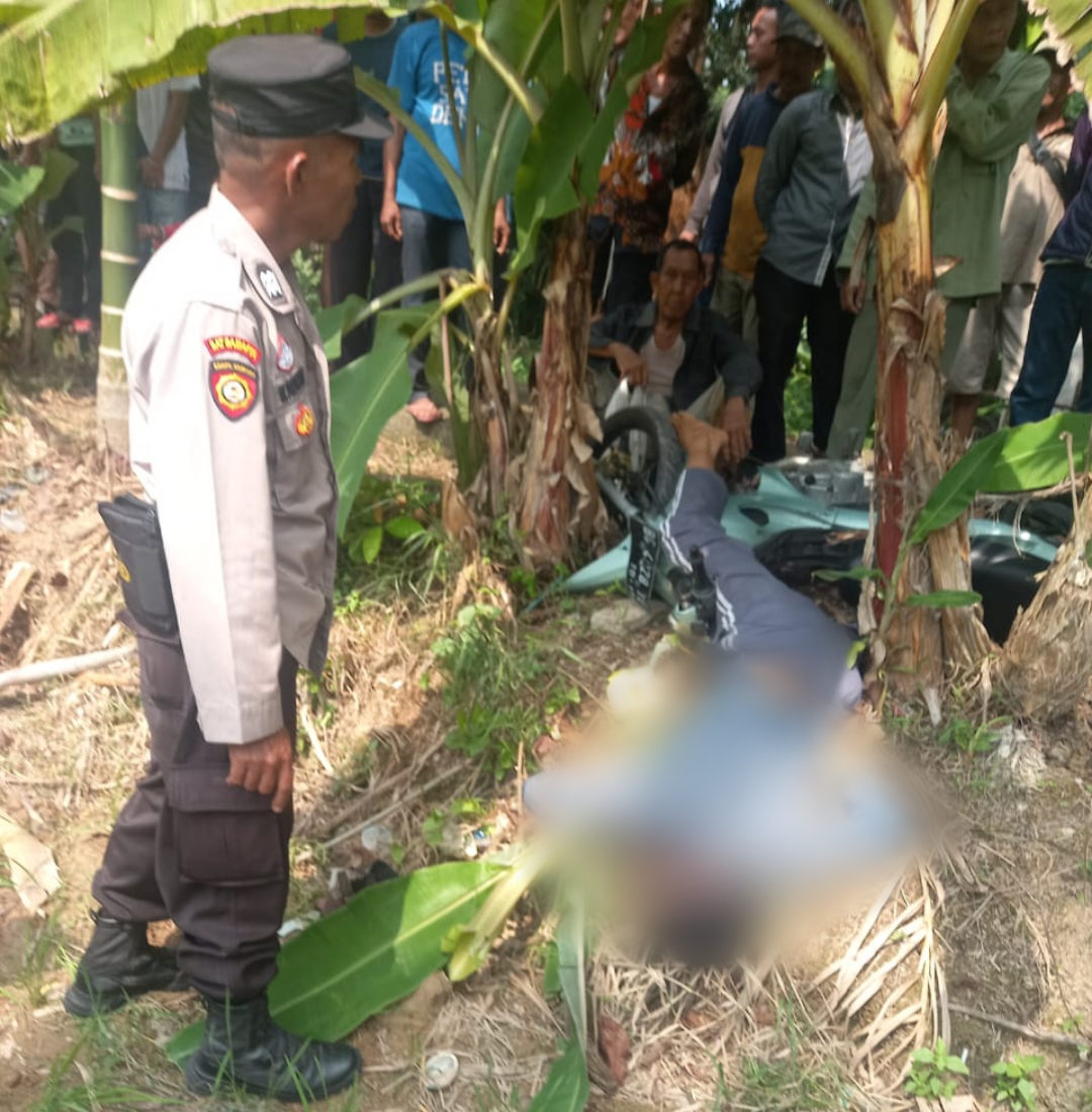 Ada Mayat Tertelungkup di Pinggir Jalan di Desa Sanding Marga Ogan Ilir