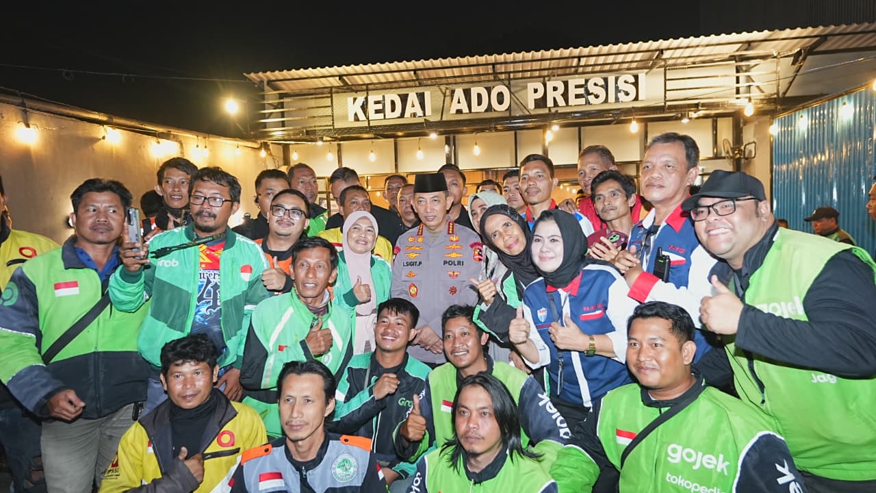 Kapolri Dialog dengan Ojol Palembang, Bengkel Presisi Polri Jadi Sorotan