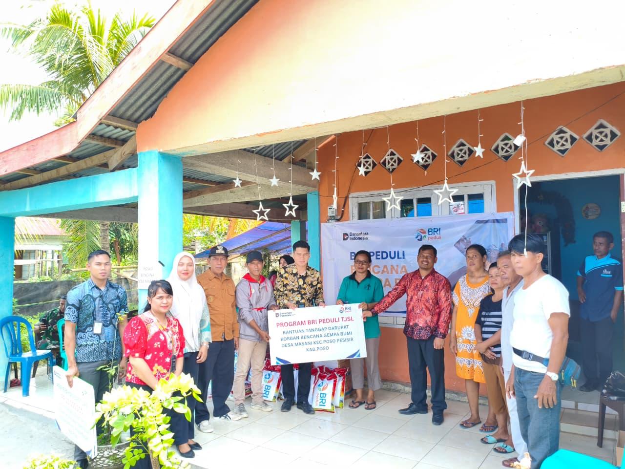 Tanggap Bencana Gempa Poso, BRI Peduli Salurkan Bantuan Bagi Korban Terdampak