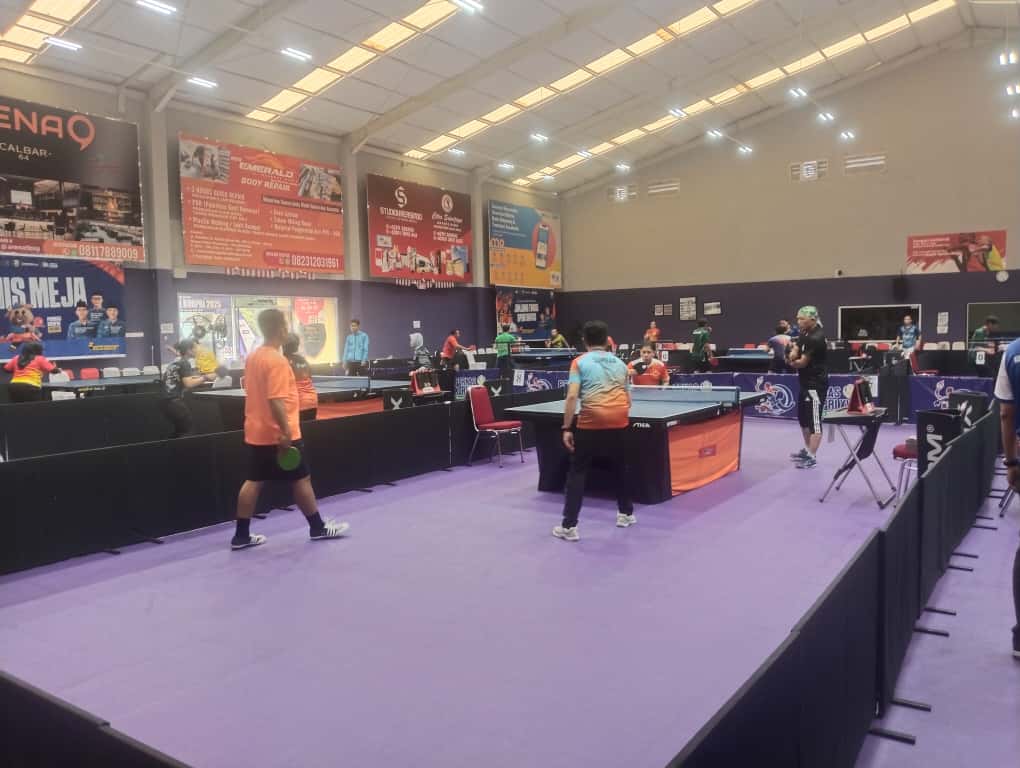 Tenis Meja Pornas Korpri - Asisten II Setda Pemprov Sumbar Panaskan Mesin