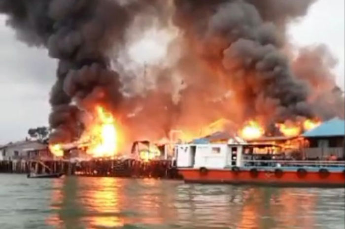 Kebakaran Besar di Pulau Buluh Batam, 1 Warga Meninggal Terjebak