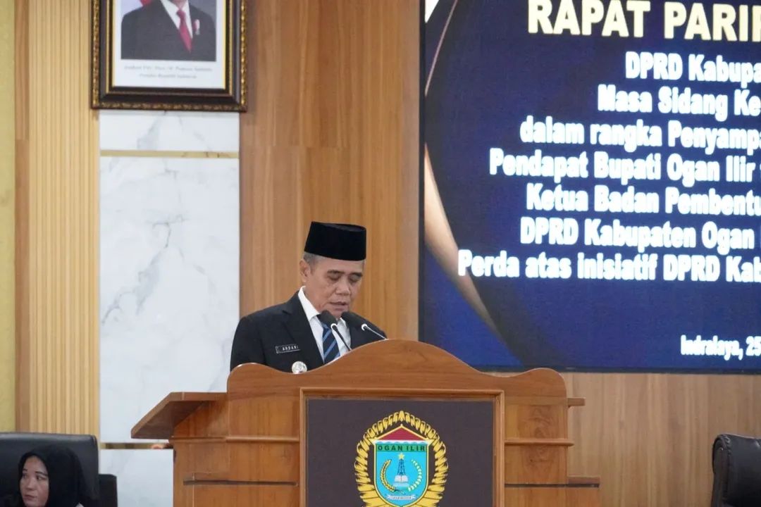 Wabup Ogan Ilir Hadiri Rapat  Paripurna Bahas Raperda Inisiatif  DPRD Ogan Illr