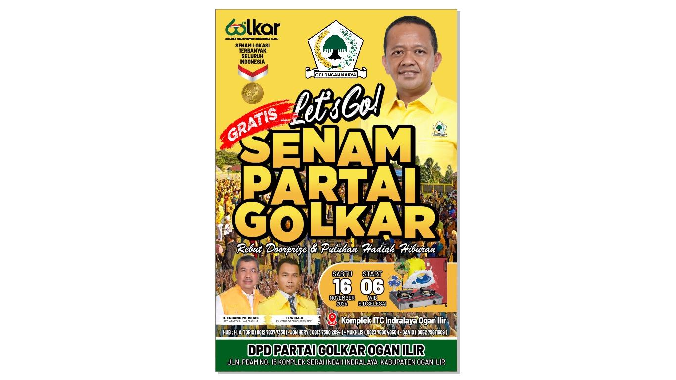 Ayo Ramaikan  Senam Partai Golkar Serentak, Semarak  HUT Golkar di Ogan Ilir 