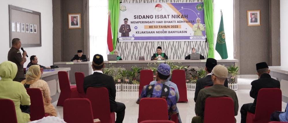 Kejari Banyuasin Gelar Sidang Isbat Nikah, Pengantin Tua Sah Secara Hukum