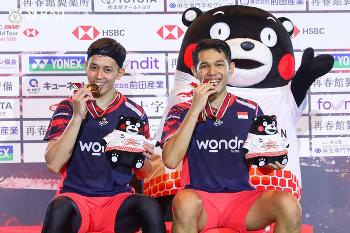 Hasil Kumamoto Masters 2024 - Fajar/Rian Juara Lewat Pertarungan Rubber Game