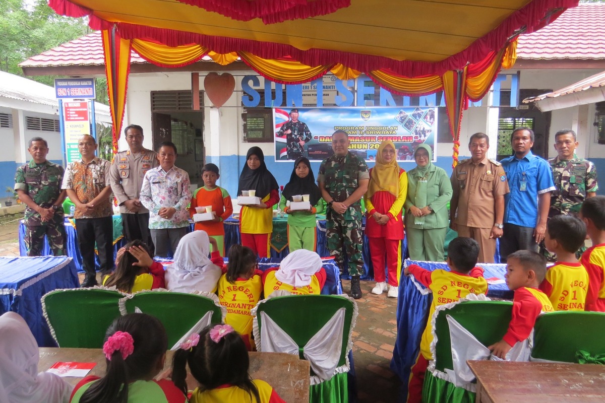 Program Dapur Masuk Sekolah, Kodim 0402 OKI Sambangi SDN Serinanti