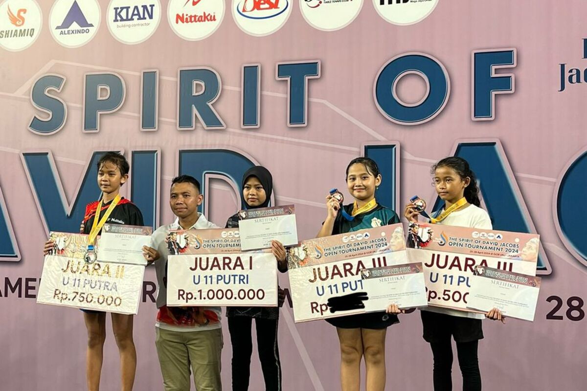 Petenis Meja Putri Pitstop Palembang Juara III The Spirit of David Jacobs 2024