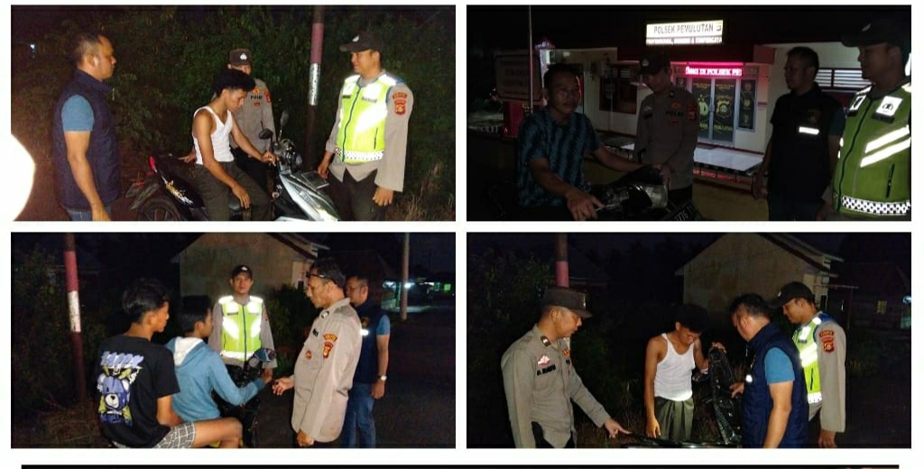 Polsek Pemulutan Gelar Razia Malam Hari Libur, Sasar Premanisme dan Wilayah Rawan