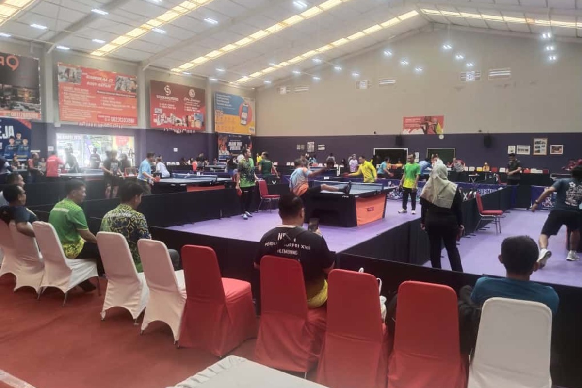 Hari Terakhir Tenis Meja Korpri Sumsel 2025, Pertandingkan Babak Lanjutan Nommor Tunggal