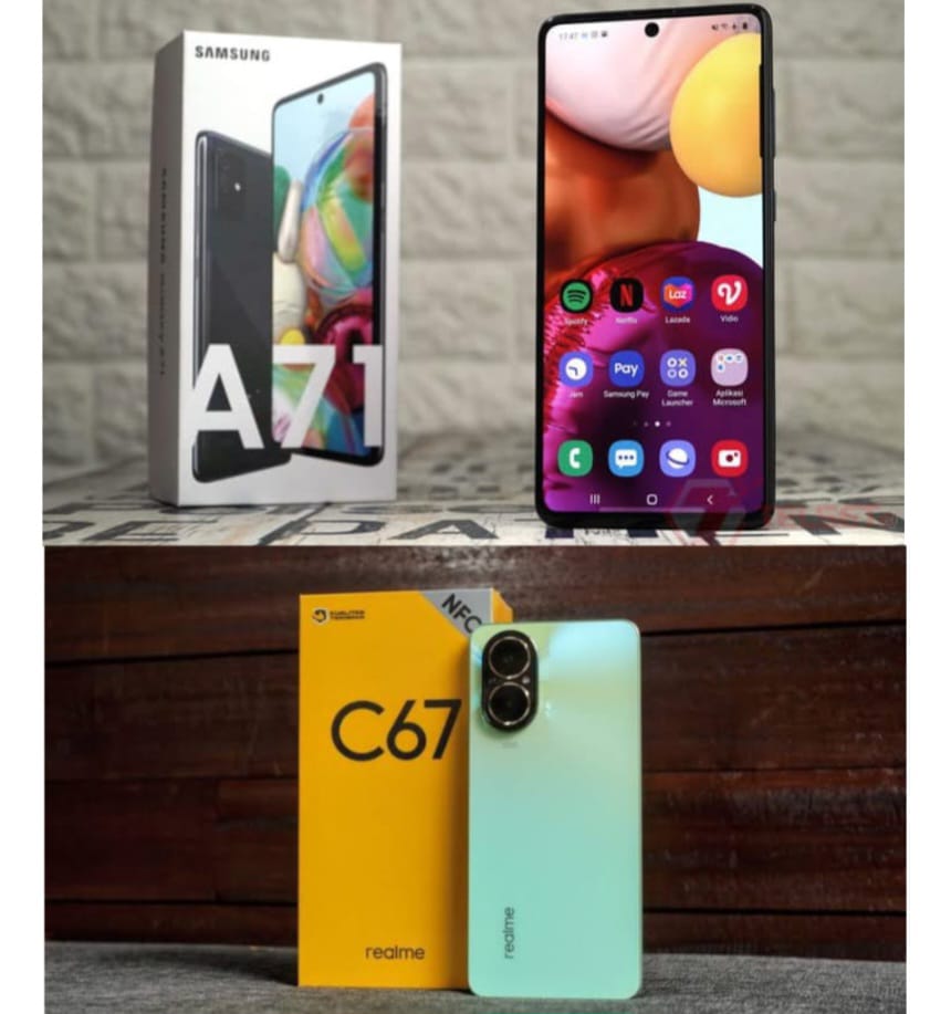 Perbandingan Spesifikasi Samsung Galaxy A71 Vs Realme C67, Selisih Harga Rp100 Ribu Mending Pilih Mana?