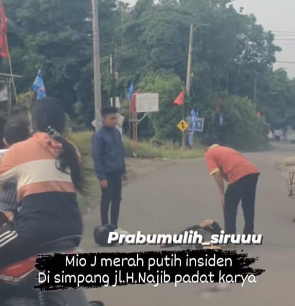 Tabrakan Motor Mio J dengan Revo di Prabumulih, 2 Orang Luka Ringan