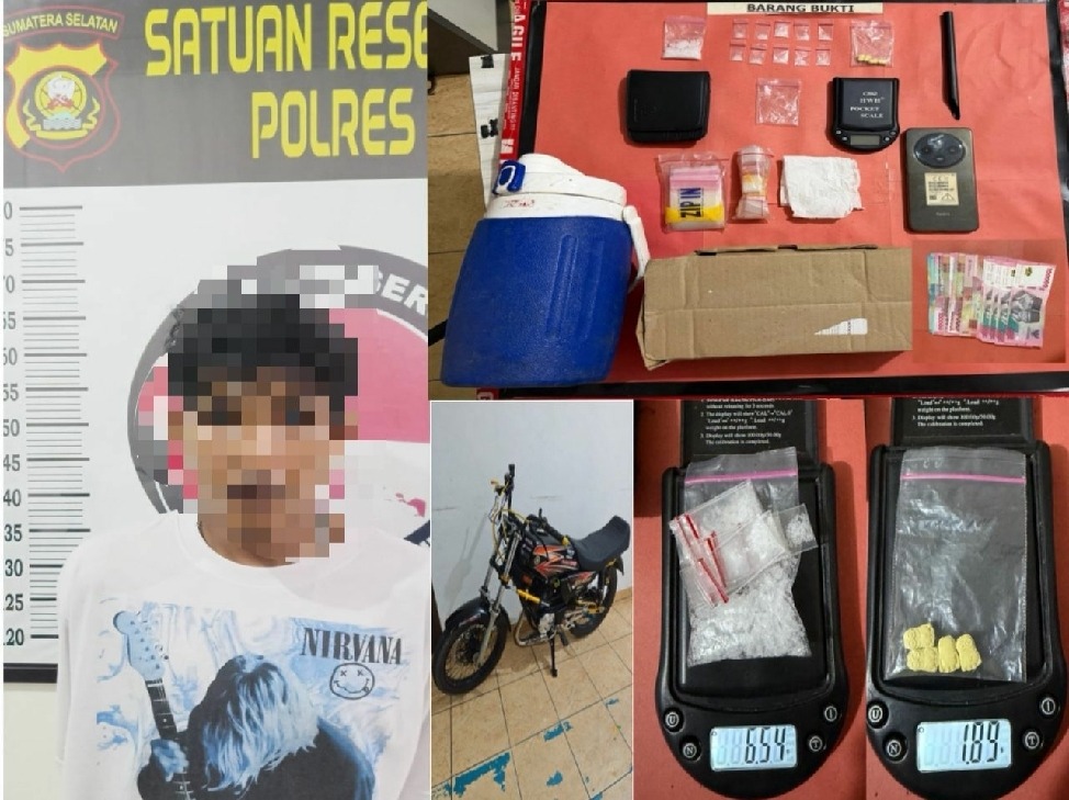 Marak Transaksi Narkoba  di Tepedak 1, Satresnarkoba Polres Ogan Ilir Tangkap Pengedarnya