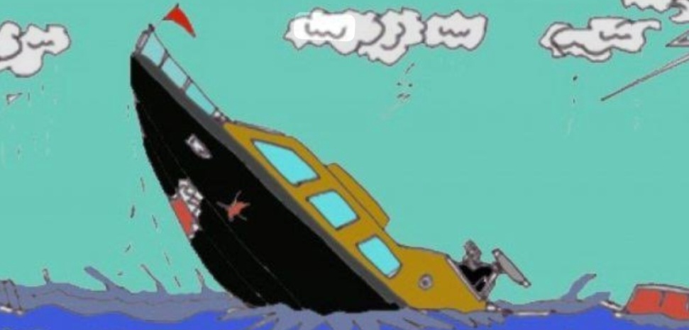 Dihantam Ombak, Speedboat Terbalik ,Terjadi di Sungai Lubuk Sakti Ogan Ilir
