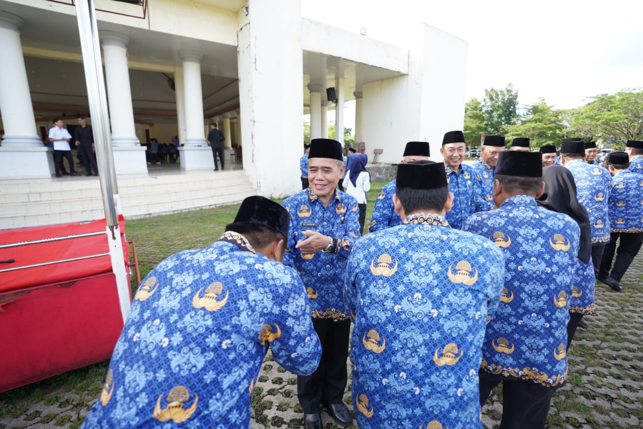Wabup Ogan Ilir Pimpin Apel Gabungan dan  Halal Bihalal Idul Fitri 1446 H