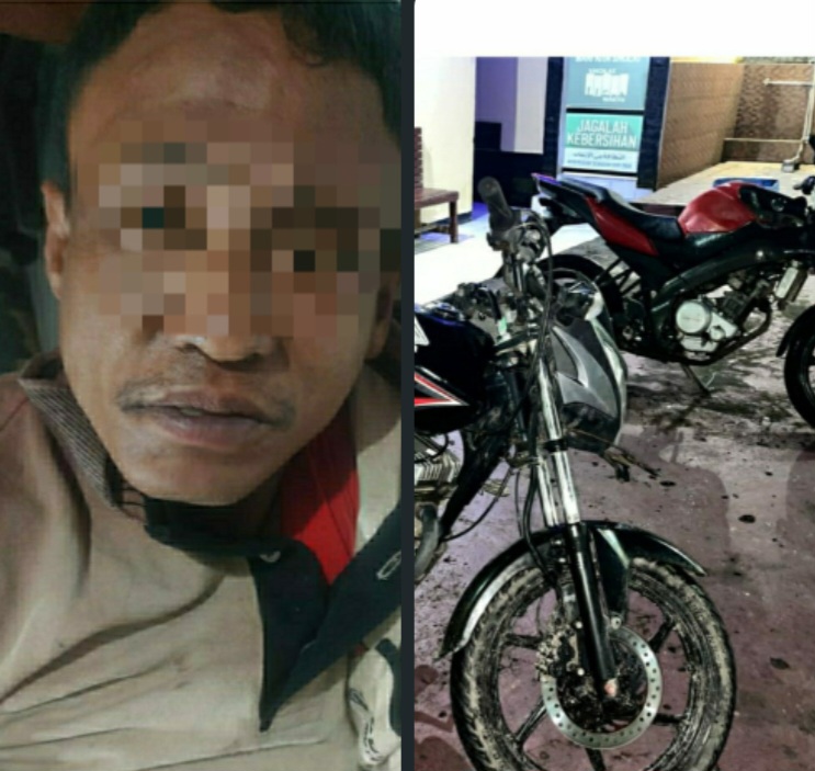 Maling Motor Mahasiswa, Warga Sejaro Sakti Ogan Ilir Ditangkap Tekab Polsek Indralaya